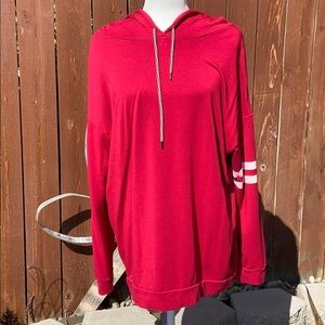 Velvet by Graham & Spencer Stripe Sleeve Hoodie